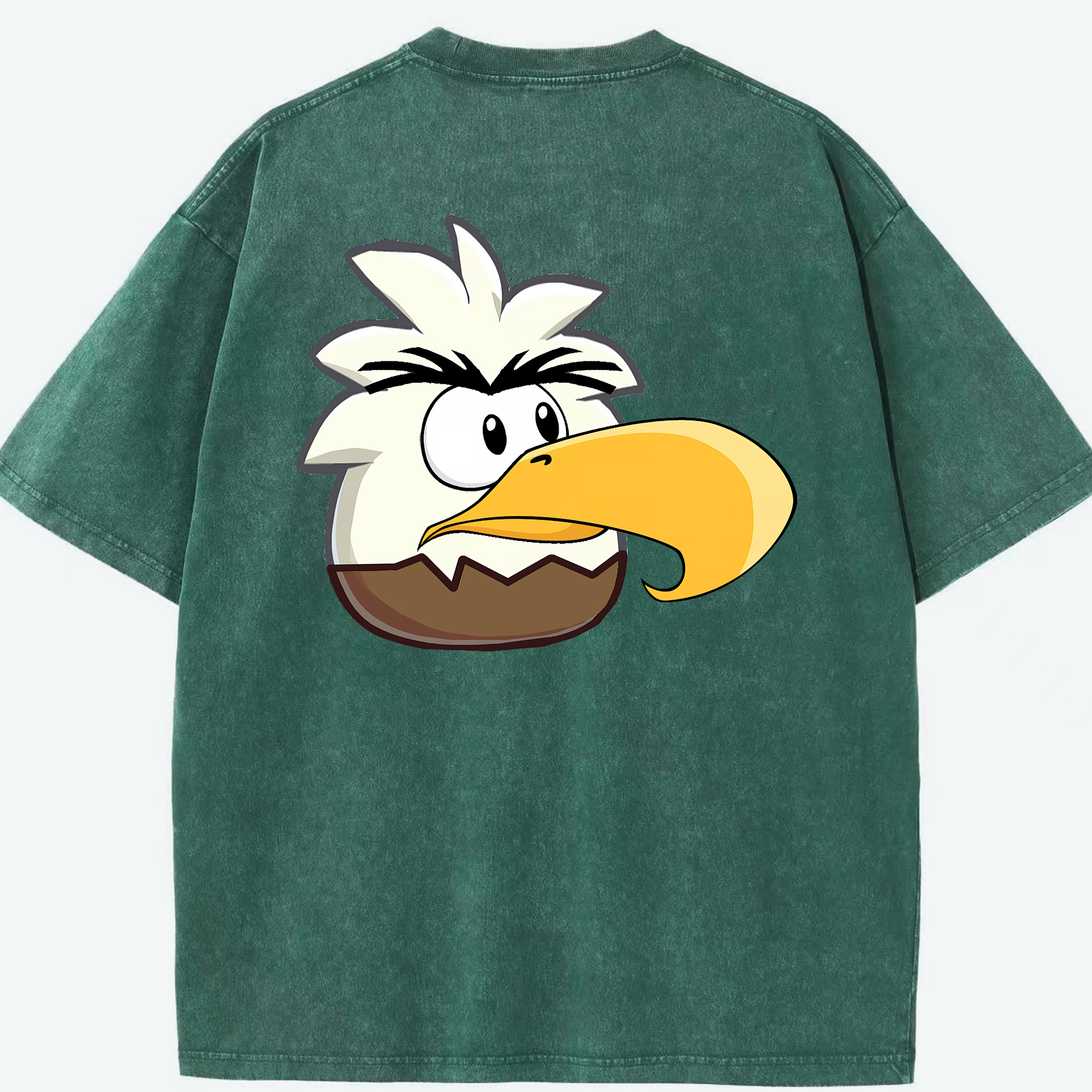 （画像用） Angry Birds アングリーバード 綿100% ヴィンテージ風 半袖Tシャツ（背面プリント）
